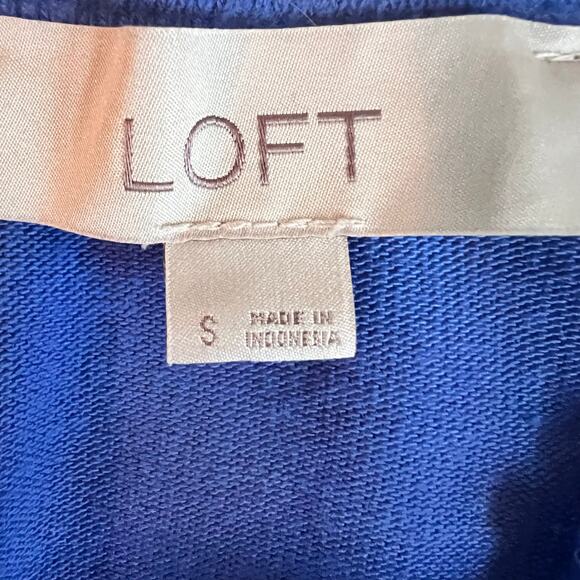 Loft Modern V Neck Sweater Size Small Blue Womens Top Shirt - Picture 3 of 4